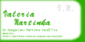 valeria martinka business card